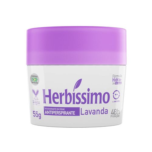 Desodorante Herbíssimo Creme Lavanda 55g