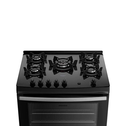 Fogão 5 Bocas Dako Supreme Glass com Mesa de Vidro e Acendimento Automático Preto - Bivolt