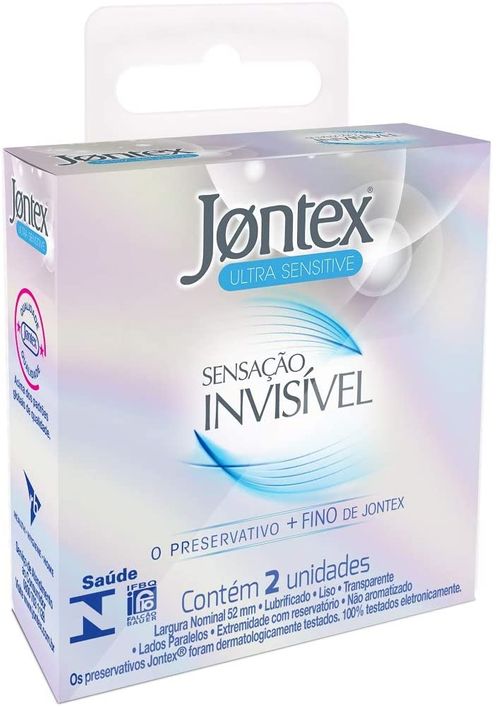 Preservativo Jontex Sensação Invisível 2 Unidades