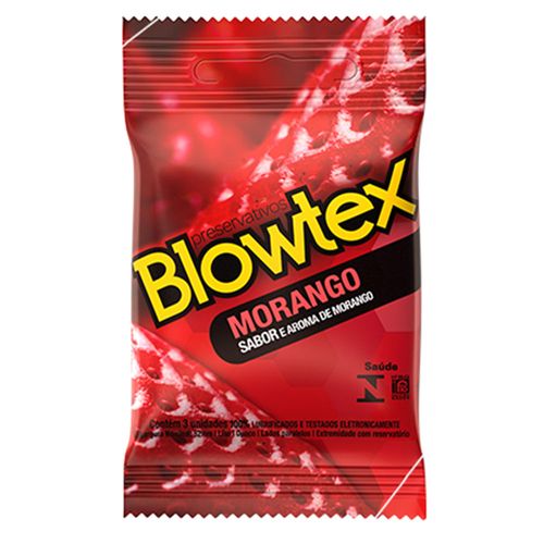 Preservativo Blowtex Morango 3 Unidades