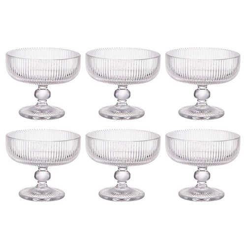 Conjunto de Taças para Sobremesa L`hermitage Cameratta em Vidro 310ml - 6 Peças