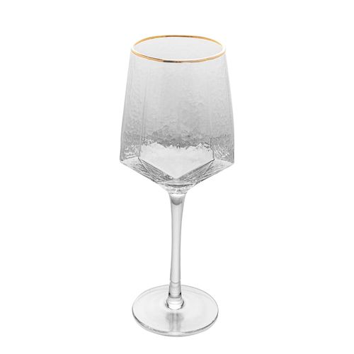 Conjunto de Taças para Vinho Wolff com Fio Ouro Taj 600 ml em Cristal – 2 Peças