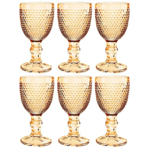 Conjunto de Taças L`hermitage Bardot em Vidro Âmbar Luster 60ml - 6 Peças