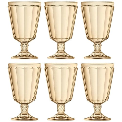 Conjunto de Taças L`hermitage Splendor em Vidro Âmbar Luster 330ml - 6 Peças