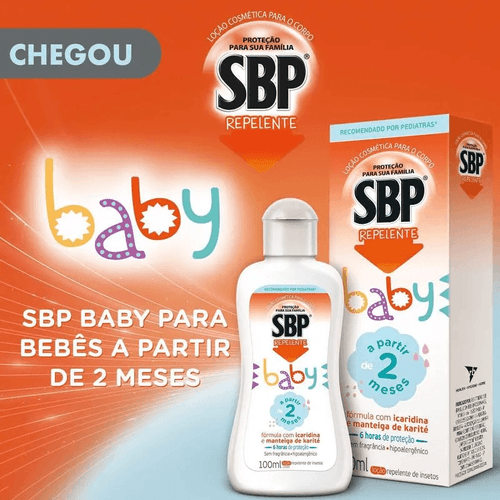 Repelente Infantil SBP Baby Sem Fragrância Loção Corporal com 100ml