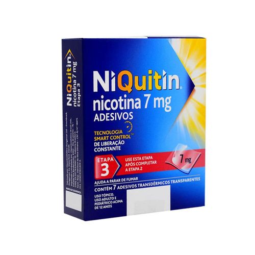 NiQuitin 7mg Adesivos para Parar de Fumar com 7 unidades