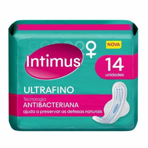 Absorvente Intimus Ultrafino Antibacteriana com Abas 14 Unidades