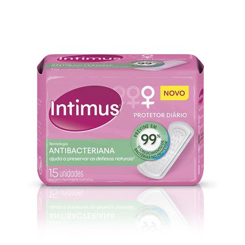 Absorvente Intimus Gel Days Sem Abas Proteção Diaria Antibacteriano com 15 unidades