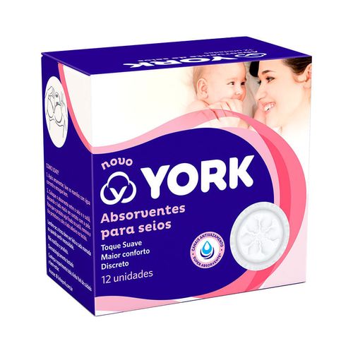 Absorvente Para Seios York com 12 unidades