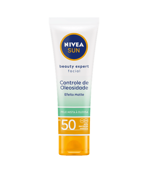 Protetor Solar Nivea Sun Beauty Expert Facial Pele Oleosa FPS 60 com 50g