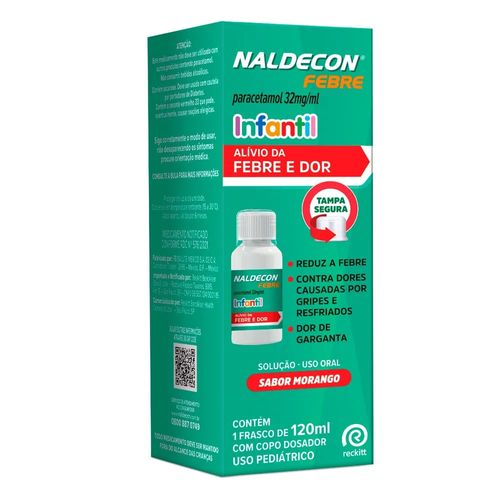 Naldecon Febre Infantil Sabor Morango 120ml