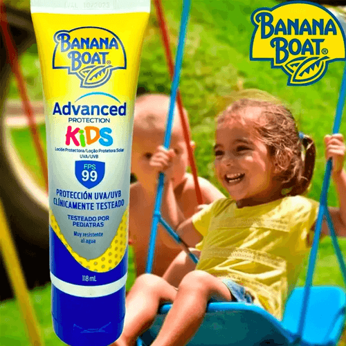 Loção Protetora Solar UVA/UVB Advanced Protection Kids FPS 99 Banana Boat 118ml