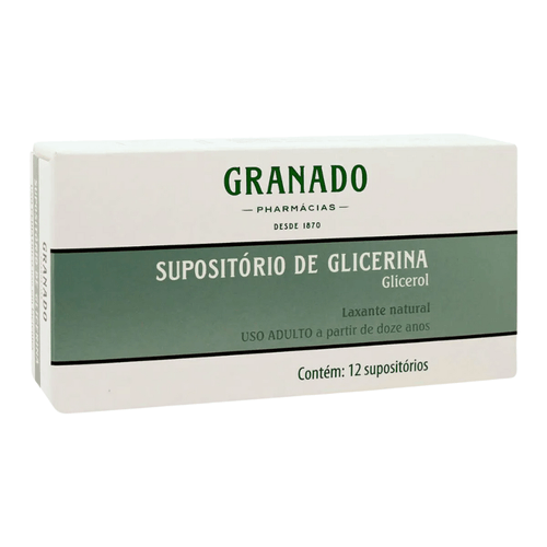 Supositorio De Glicerina Adulto Granado Com 12 unidades