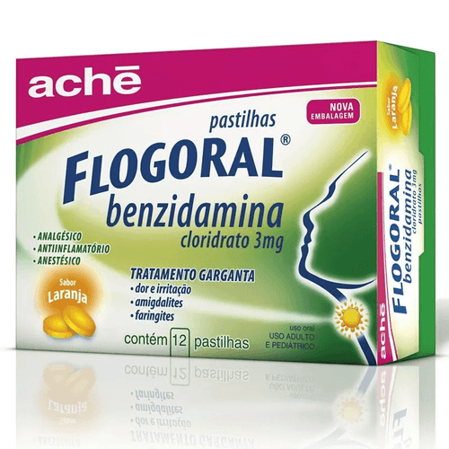 Flogoral Laranja Com 12 Pastilhas