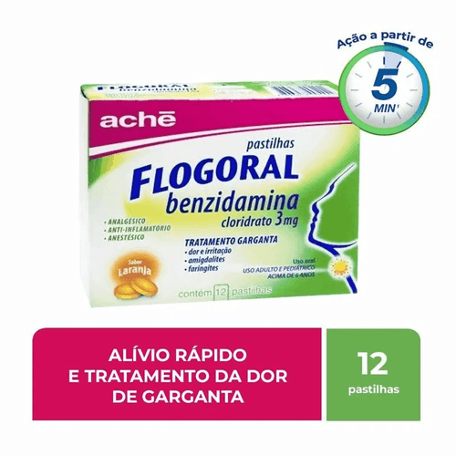 Flogoral Laranja Com 12 Pastilhas