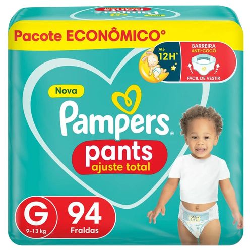 Fraldas Pampers Confort Pants Ajuste Total Max G 94 Unidades