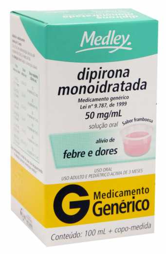Dipirona Sodica 50Mg/Ml Solucao Oral 100Ml Medley