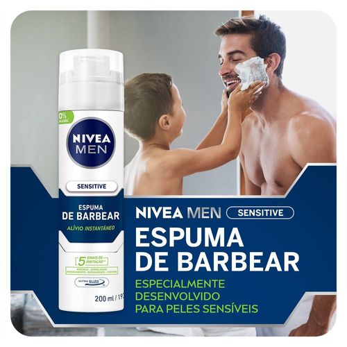 Espuma Barbear Nivea For Men Sensitive 200ml