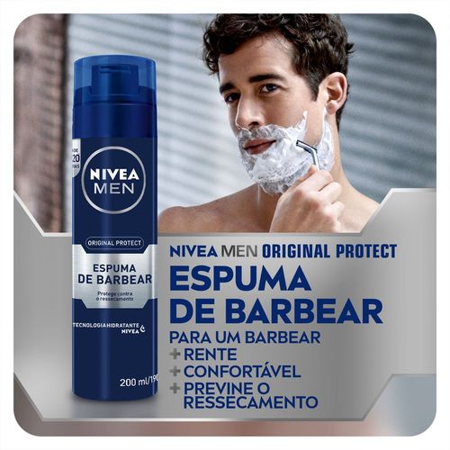Espuma Barbear Nivea For Men Hidratante 200ml