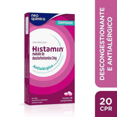 Histamin 2mg 20 Comprimidos