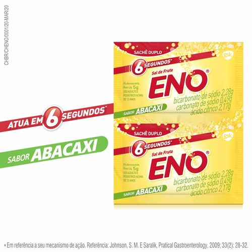 Sal De Fruta Eno Abacaxi 2 Envelopes