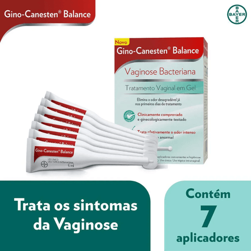 Gino Canesten Balance Gel Vaginal Com 7 Binasga de 5ml