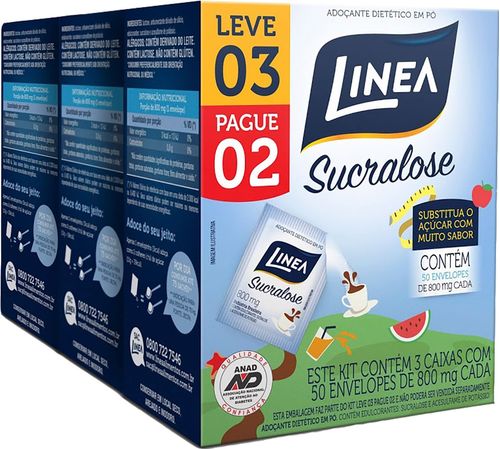 Adoçante Linea Pó Sucralose Leve3 Pague2