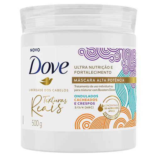 Máscara de Tratamento Dove Texturas Reais Ondulados, Cacheados e Crespos Azeite de Oliva 500g