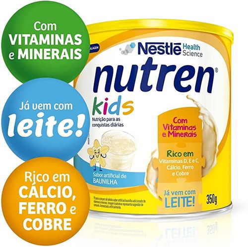 Nutren Kids Sabor baunilha Lata  com 350G