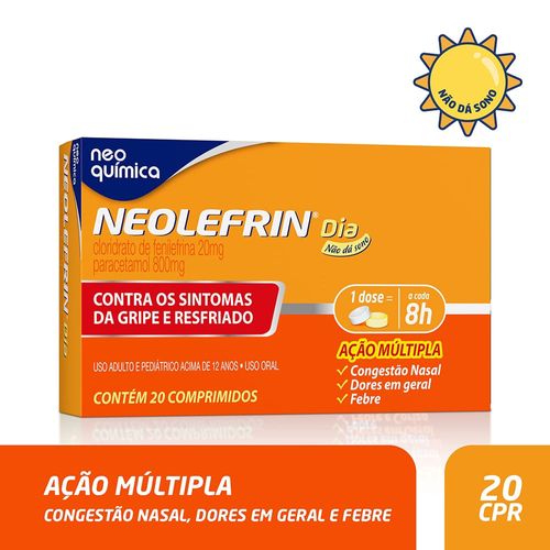 Neolefrin Dia Antigripal Neo Química 20 comprimidos
