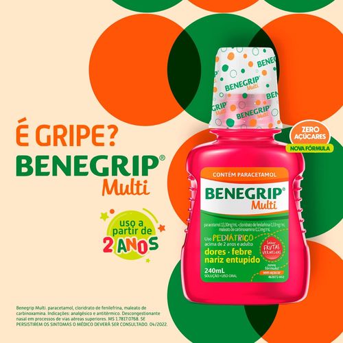 Benegrip Multi Antigripal Líquido Infantil 240ml