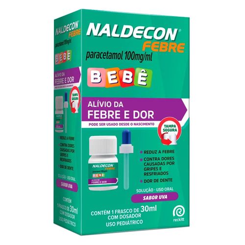Naldecon Febre Bebê Sabor Uva 30ml