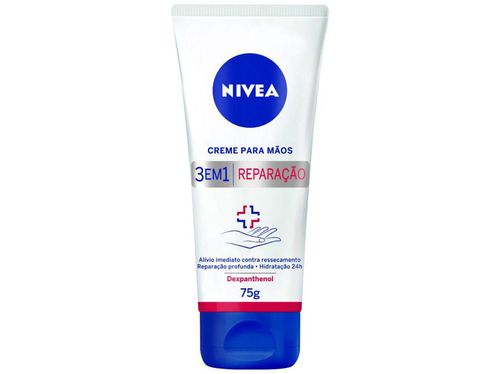 Creme Hidratante Nívea 3 em 1 Reparação Para Mãos 75g