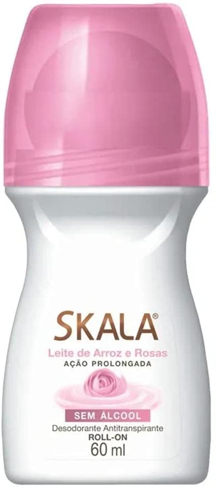 Desodorante Roll On Skala Rosas e Amêndoas com 60ml