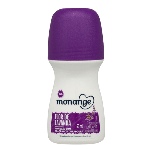 Desodorante Antitranspirante Roll-On Monange Flor de Lavanda Feminino 48h 50ml
