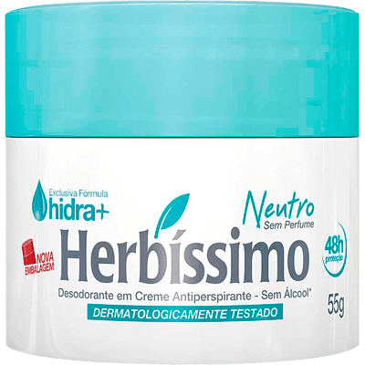Desodorante Creme Herbissimo Neutro Sem Perfume 55G