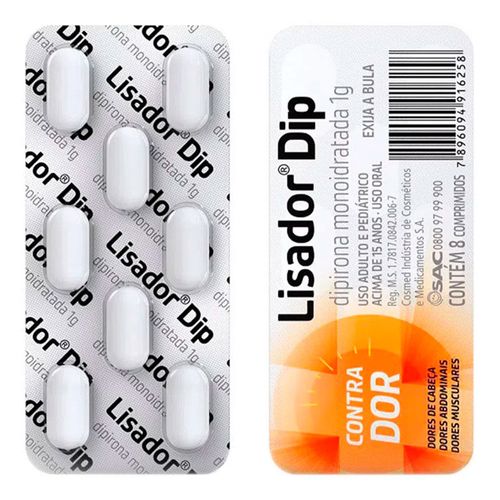 Lisador Dip 1g com 8 Comprimidos