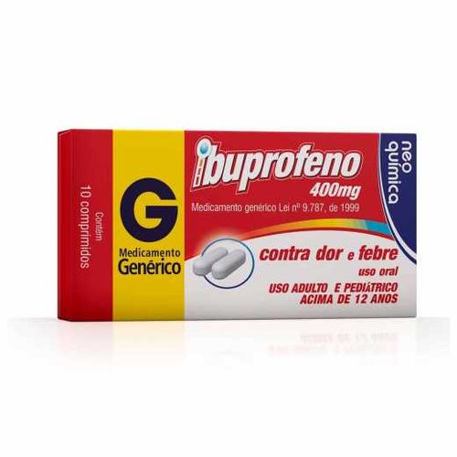 Ibuprofeno 400mg com 10 Comprimidos Genérico Neo Química