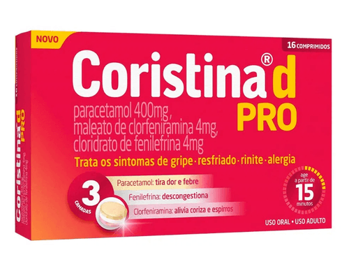 Coristina D Pro com 16 Comprimidos