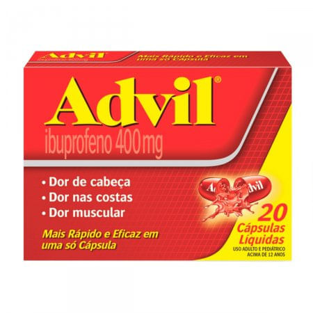 Analgésico Advil 400Mg Com 20 capsulas Líquidas