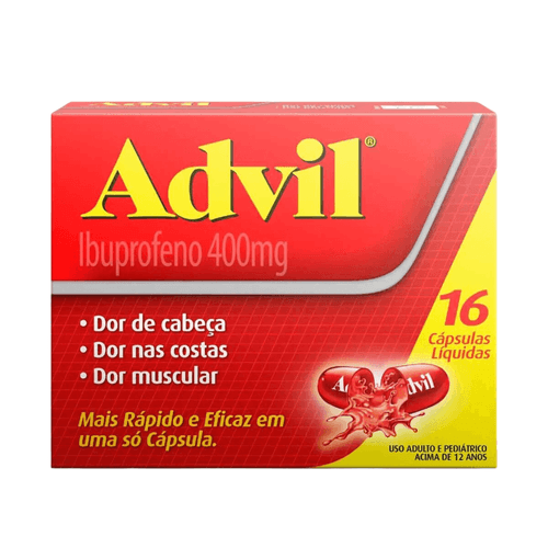 Advil Extra Alí­vio 400mg com 16 capsulas Líquidas