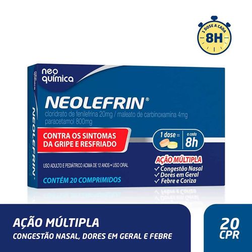 Neolefrin Antigripal Neo Química 20 Comprimidos