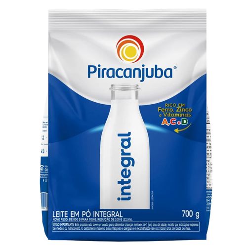 Leite Em Pó Piracanjuba Integral 700g