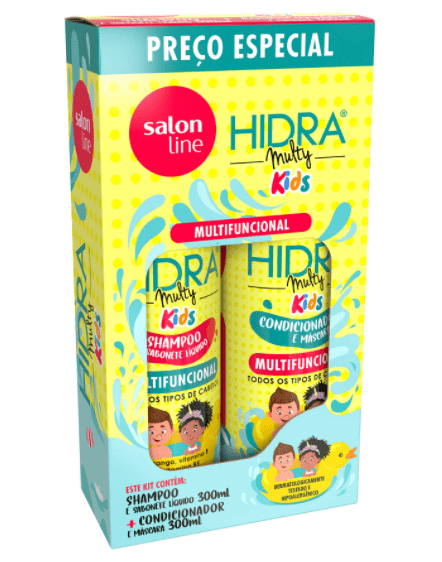 Kit Salon Line Hidra Multy Kids Shampoo +Condicionador 300mL