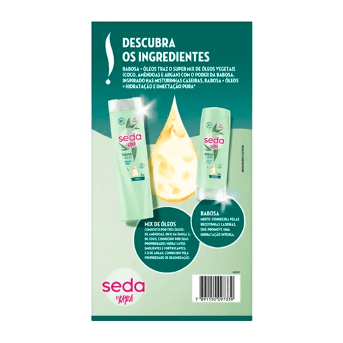 Kit Seda Babosa + Óleos By Rayza Shampoo 300ml + Condicionador 190ml