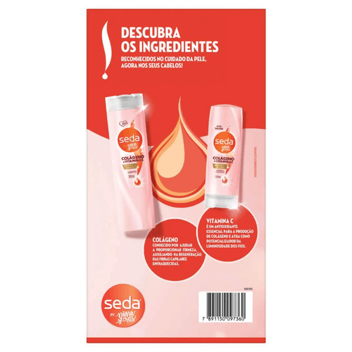 Kit Seda Colágeno + Vitamina C by Niina Secrets Shampoo 300ml + Condicionador 190ml