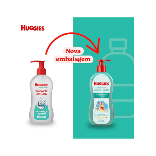 Sabonete Líquido Huggies Turma da Mônica Extra Suave 200mL