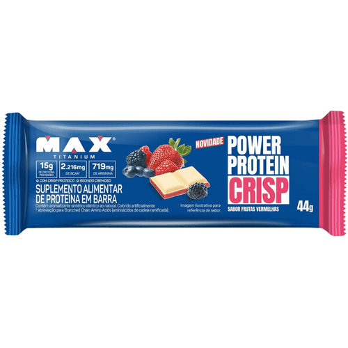 Barra Proteína Max Titanium Power Protein Crisp Frutas Vermelhas 44G