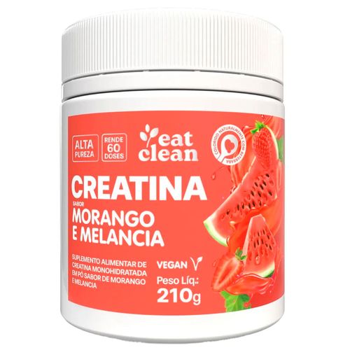 Creatina Monohidratada Eat Clean Sabor Morango e Melancia 210g