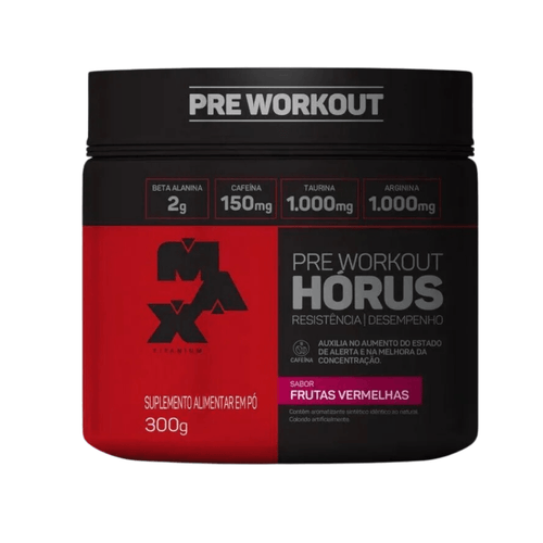 Pré-Treino Max Titanium Horus Frutas Vermelhas 300g